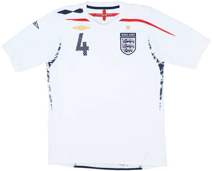 2007-09 England Home Shirt Gerrard #4 - 6/10 - (M)
