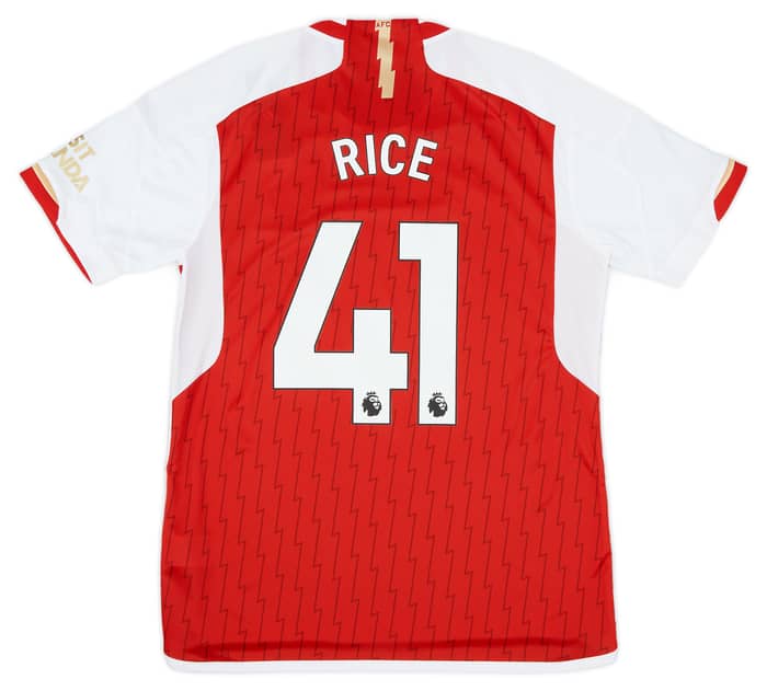 休日限定 2023-24 Arsenal Home Shirt Rice #41 ウェア