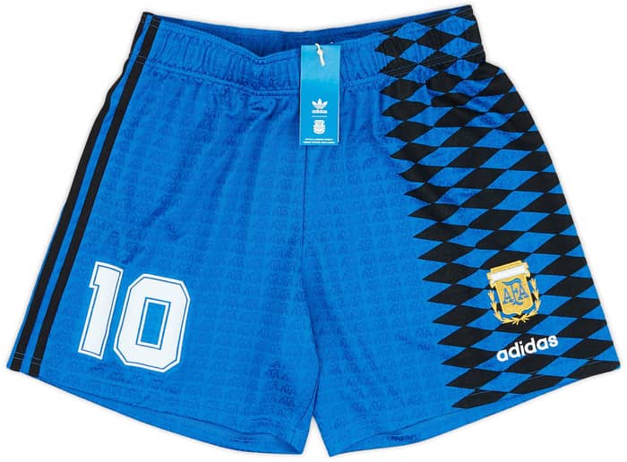 1994 Argentina adidas Reissue Away Shorts #10 (Maradona)