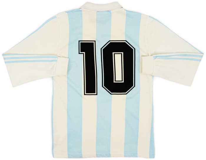 1992-94 Argentina Home L/S Shirt #10 - 7/10 - (S)