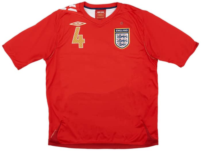 2006-08 England Away Shirt Gerrard #4 - 5/10 - (L)