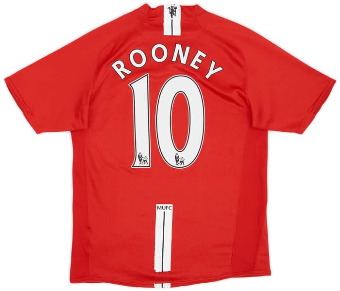 2007-09 Manchester United Home Shirt Rooney #10 - 6/10 - (S)