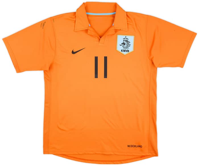 2006-08 Netherlands Home Shirt Robben #11 - 4/10 - (S)
