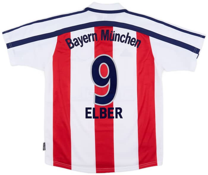 2000-01 Bayern Munich Away Shirt Elber #9 - 8/10 - (XL.Boys)