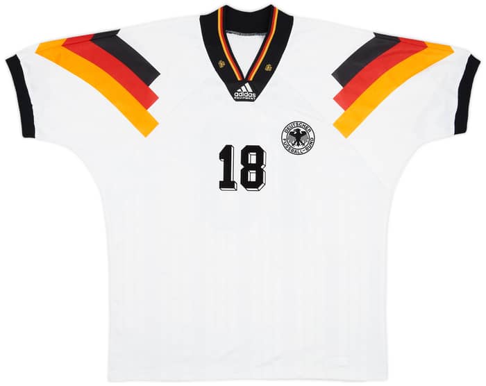 1992-94 Germany Home Shirt Klinsmann #18 - 8/10 - (XXL)
