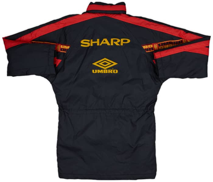 1996-97 Manchester United Umbro Padded Bench Coat - 10/10 - (L.Boys)