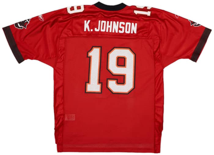 2002-03 Tampa Bay Buccaneers K.Johnson #19 Reebok On Field Home Jersey - 8/10 - (L)