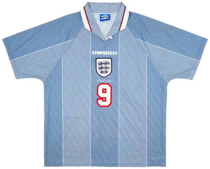 1996-97 England Away Shirt Shearer #9 - 7/10 - (XL)