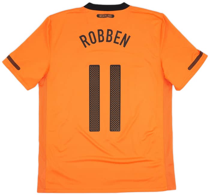 2010-11 Netherlands Home Shirt Robben #11 - 9/10 - (M)