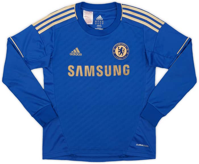 2012-13 Chelsea Home L/S Shirt - 8/10 - (S.Boys)