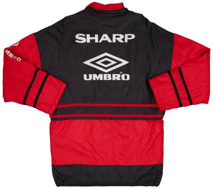 1996-97 Manchester United Umbro Bench Coat - 9/10 - (XL.Boys)