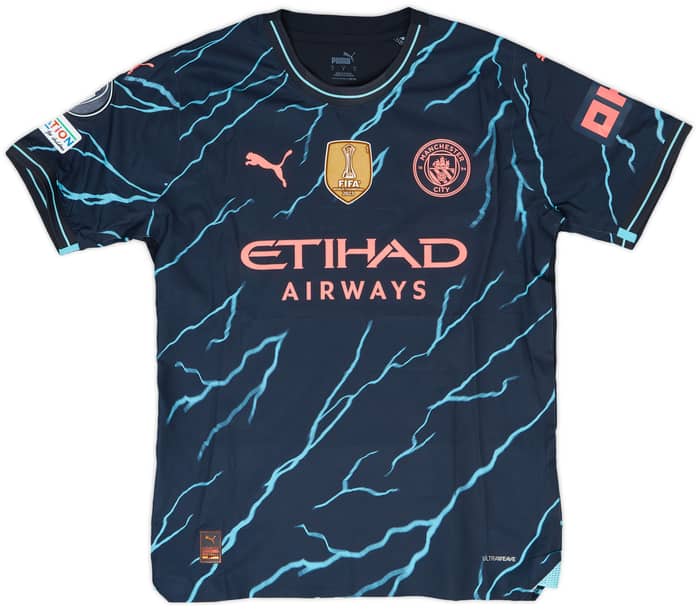 2023-24 Manchester City Match Issue Champions League Third Shirt Sergio Gomez #21