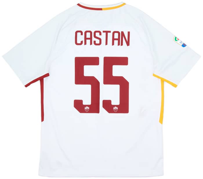 2017-18 Roma Away Shirt Castan #55 - 8/10 - (L)