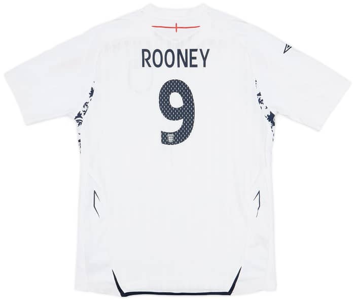 2007-09 England Home Shirt Rooney #9 - 6/10 - (XL.Boys)