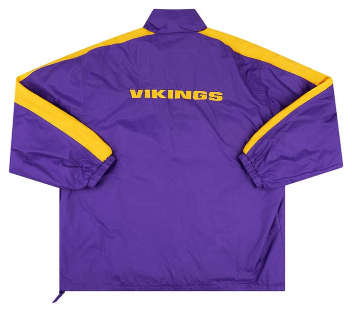 1990s Minnesota Vikings Logo Athletic 1/2 Zip Rain Coat XL