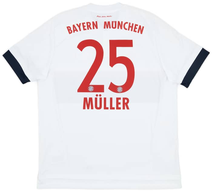 2015-16 Bayern Munich Away Shirt Muller #25 - 9/10 - (XL)
