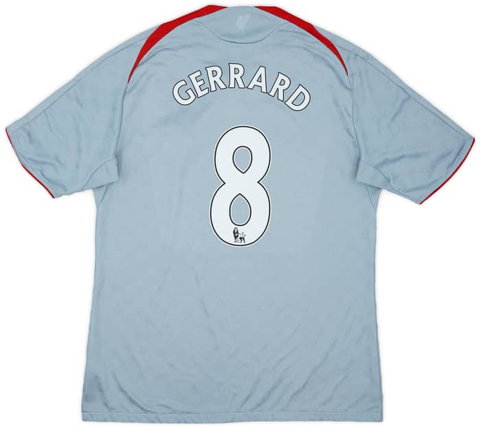 2008-09 Liverpool Away Shirt Gerrard #8 - 8/10 - (L)