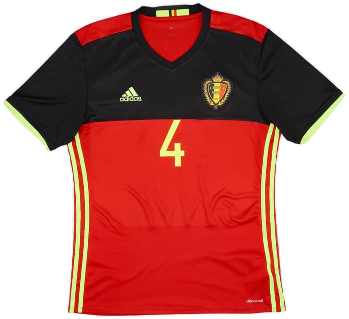 2016-17 Belgium Home Shirt Kompany #4 - 8/10 - (M)