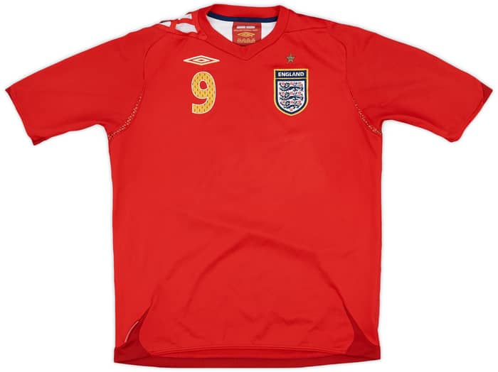 2006-08 England Away Shirt Rooney #9 - 7/10 - (XL.Boys)