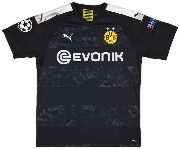 2019-20 Borussia Dortmund Player Issue Champions League Away Shirt Zagadou #2