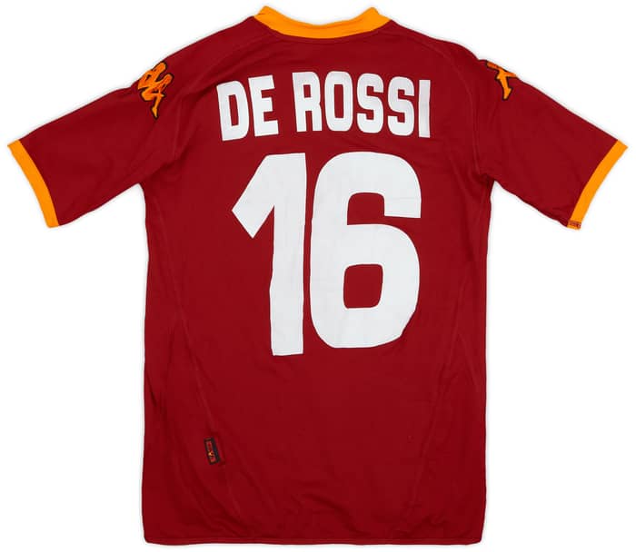 2007-08 Roma Home Shirt De Rossi #16 - 5/10 - (XS)