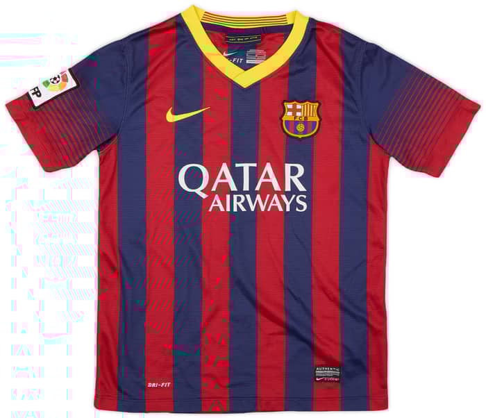 2013-14 Barcelona Home Shirt - 8/10 - (M.Boys)