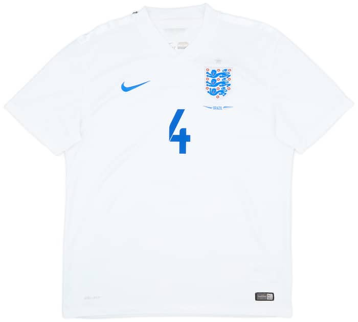 2014-15 England 'Brazil' Home Shirt Gerrard #4 - 7/10 - (L)