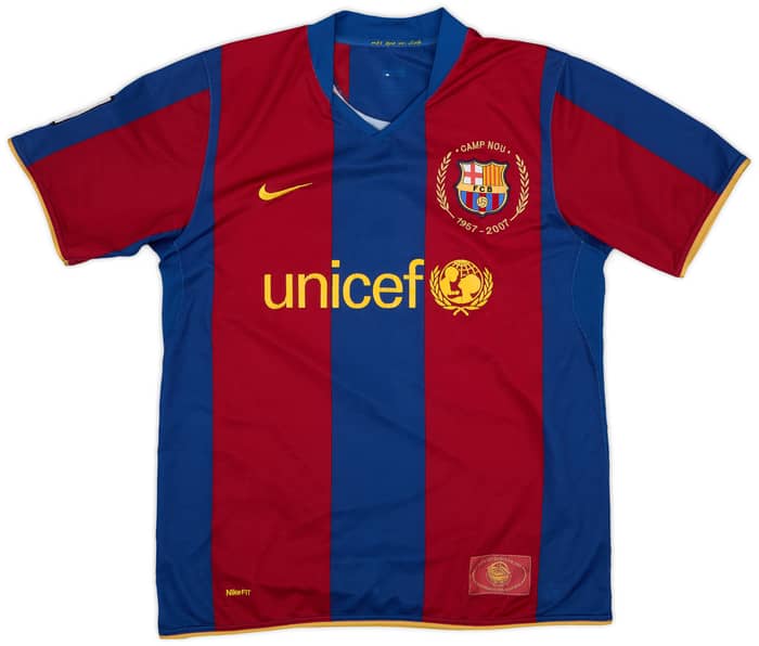 2007-08 Barcelona Home Shirt Messi #19 - 7/10 - (M)