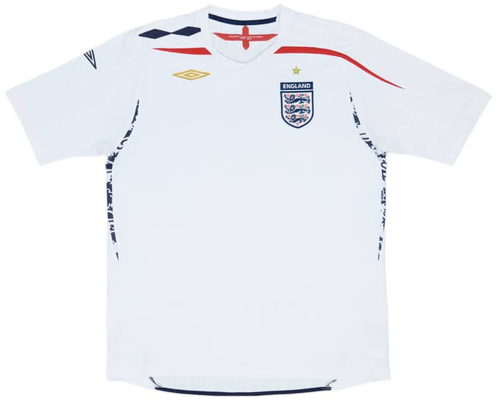 2007-09 England Home Shirt - 8/10 - (XL)
