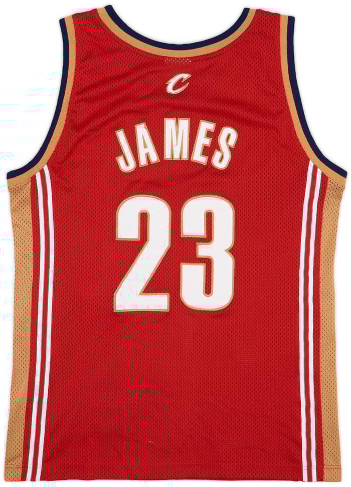 2003-10 Cleveland Cavaliers James #23 Champion Authentic Away Jersey - 6/10 - (S)