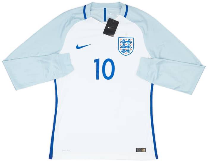 2016-17 England Match Issue Home L/S Shirt #10