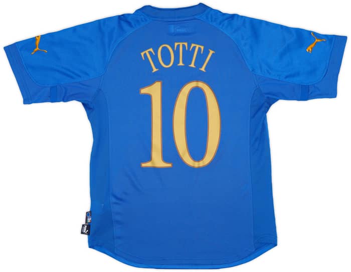 2004-06 Italy Home Shirt Totti #10 - 6/10 - (M)