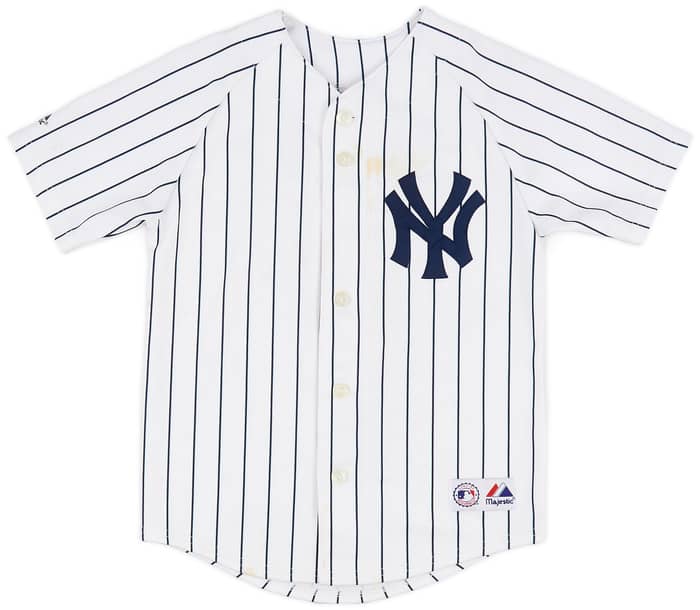 2004-08 New York Yankees Jeter #2 Majestic Home Jersey - 5/10 - (S.Boys)