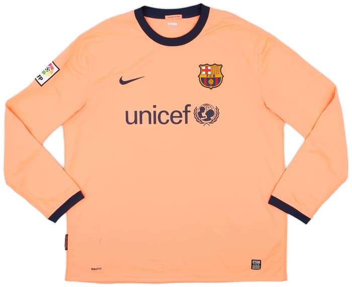 2009-10 Barcelona Away L/S Shirt Messi #10 - 7/10 - (XXL)