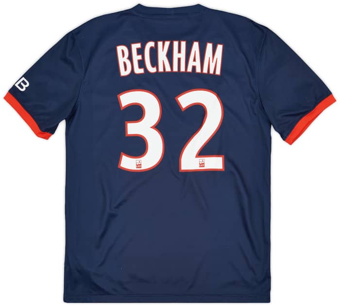 2013-14 Paris Saint-Germain Home Shirt Beckham #32 - 9/10 - (M)