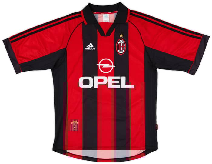 1998-00 AC Milan Home Shirt Weah #9 - 8/10 - (M)