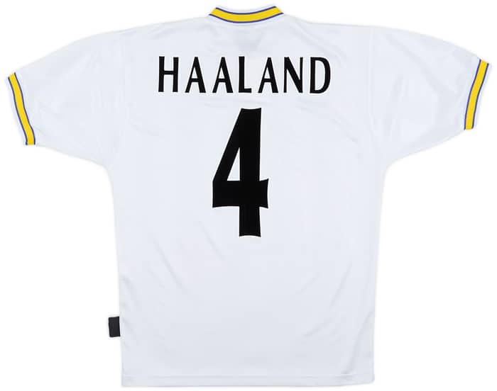 1996-98 Leeds United Home Shirt Haaland #4 - 7/10 - (S)