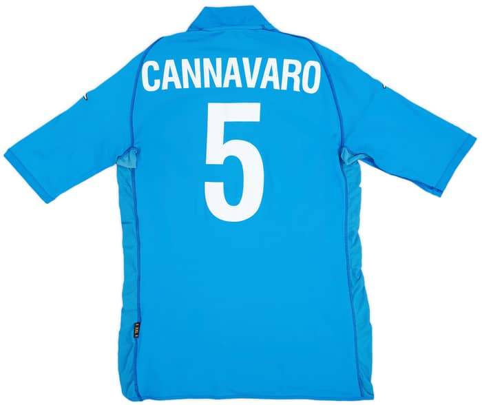 2002 Italy Home Shirt Cannavaro #5 - 6/10 - (XXL)