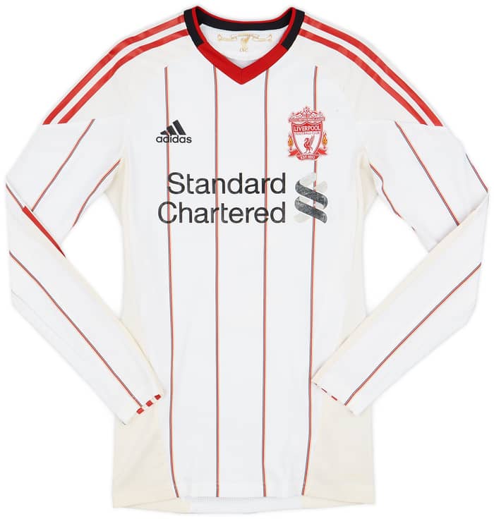 2010-11 Liverpool Authentic TechFit Away L/S Shirt Agger #5 - 4/10 - (M)