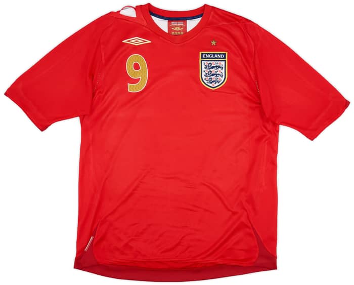 2006-08 England Away Shirt Rooney #9 - 6/10 - (L)