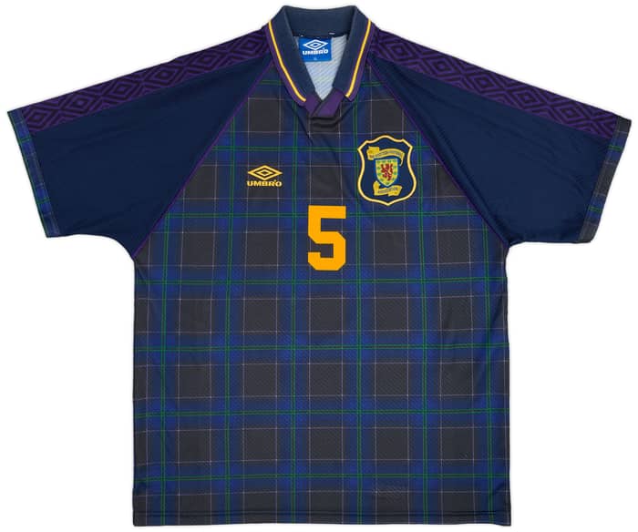 1994-96 Scotland Home Shirt Hendry #5 - 9/10 - (XL)