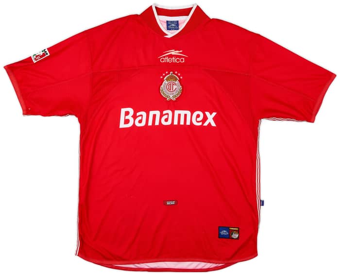 2000-01 Deportivo Toluca Home Shirt - 9/10 - (XL)
