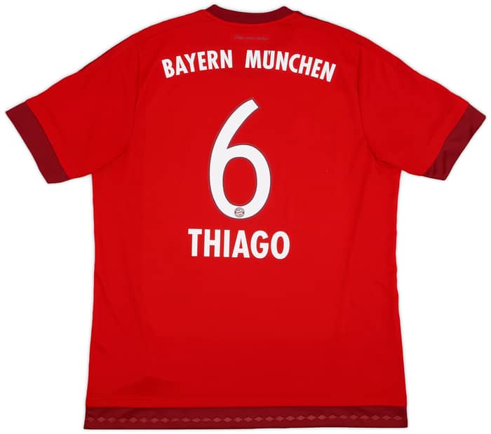 2015-16 Bayern Munich Home Shirt Thiago #6 - 8/10 - (XL)
