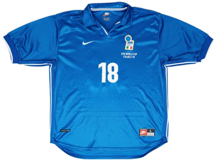1997-98 Italy Home Shirt Baggio R. #18 - 6/10 - (L)