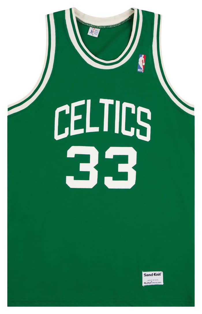1980s Boston Celtics Bird #33 MacGregor Sand-Knit Jersey (Away) M