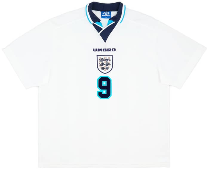 1995-97 England Home Shirt Shearer #9 - 9/10 - (XXL)