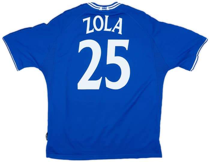 1999-01 Chelsea Home Shirt Zola #25 - 9/10 - (XXL)