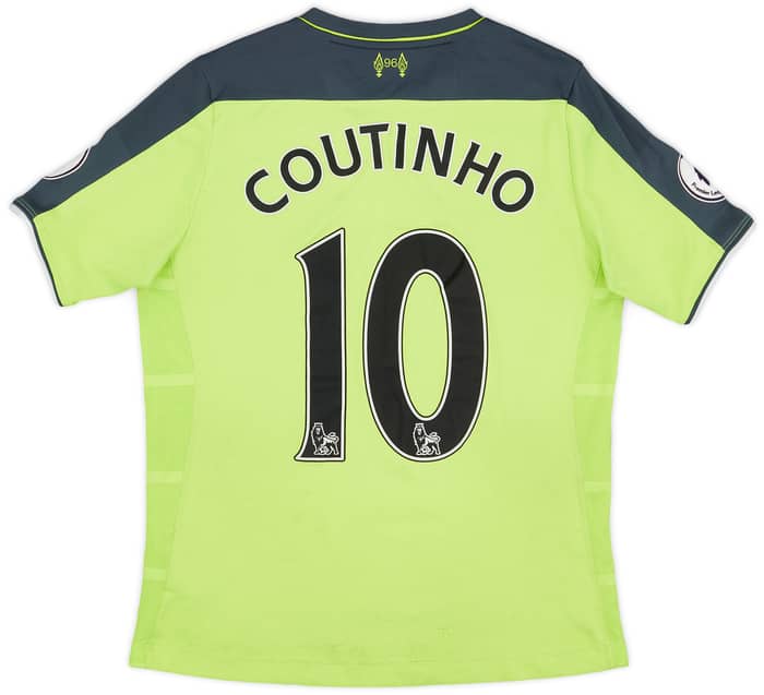 2016-17 Liverpool Third Shirt Coutinho #10 - 6/10 - (XL.Boys)