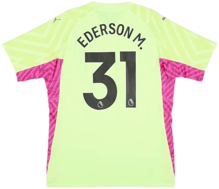 2023-24 Manchester City Player Issue GK S/S Shirt Ederson #31