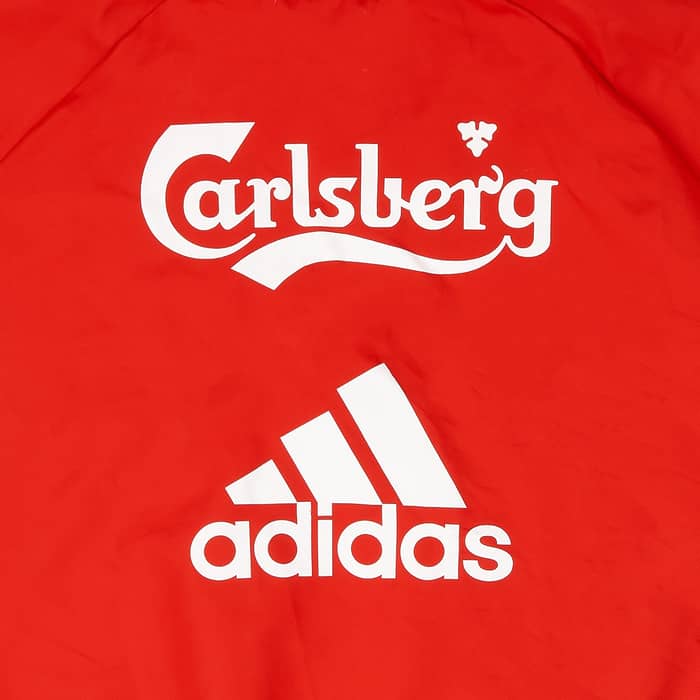 2008-09 Liverpool adidas 1/4 Zip Hooded Rain Jacket - 8/10 - (L)